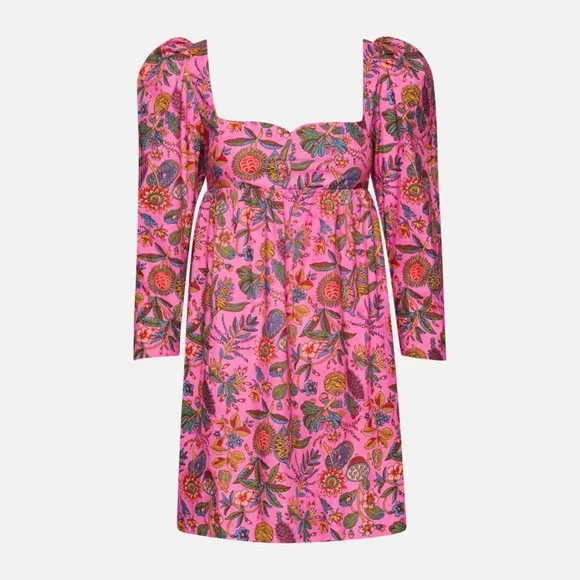 semi casual dress for wedding Blue Short Sleeve Fitted Floral Mini Dress